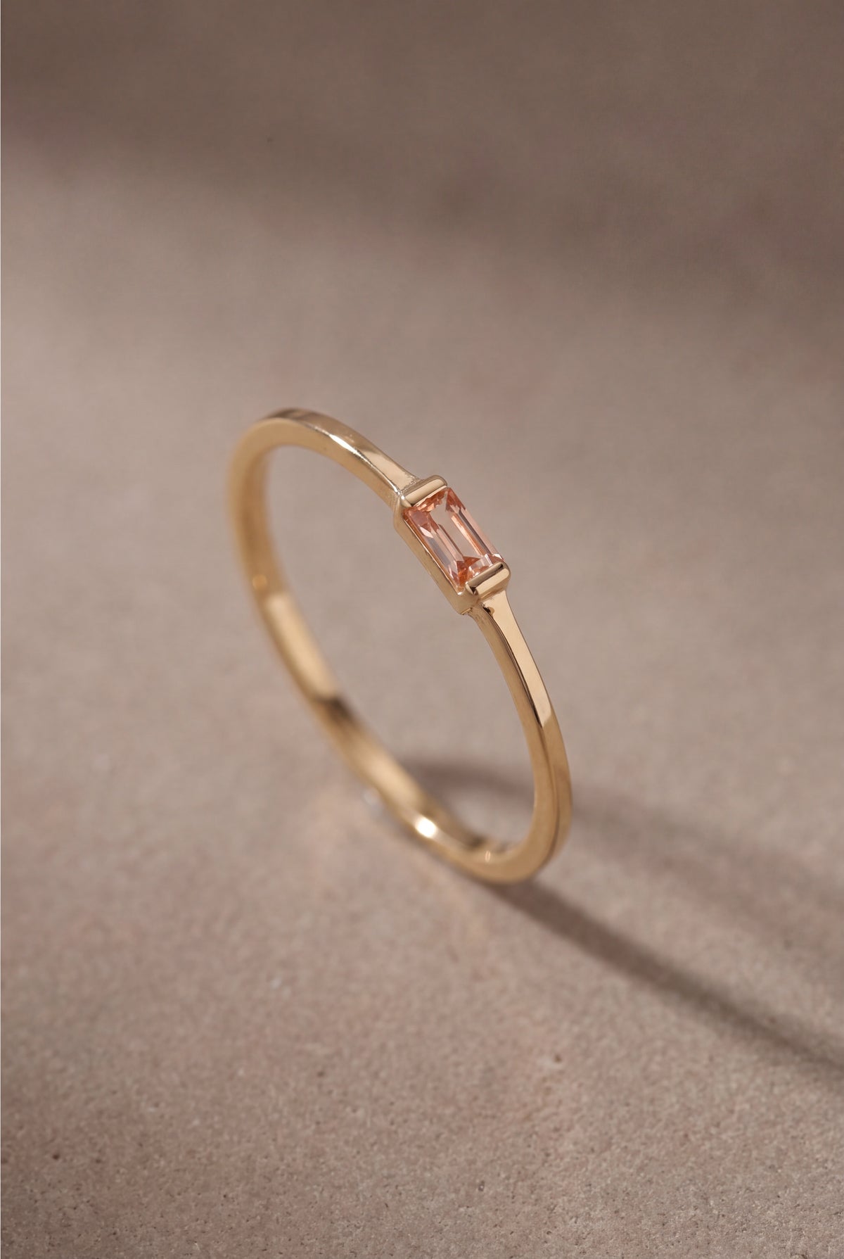 Baguette Stone Bar Ring – product detail