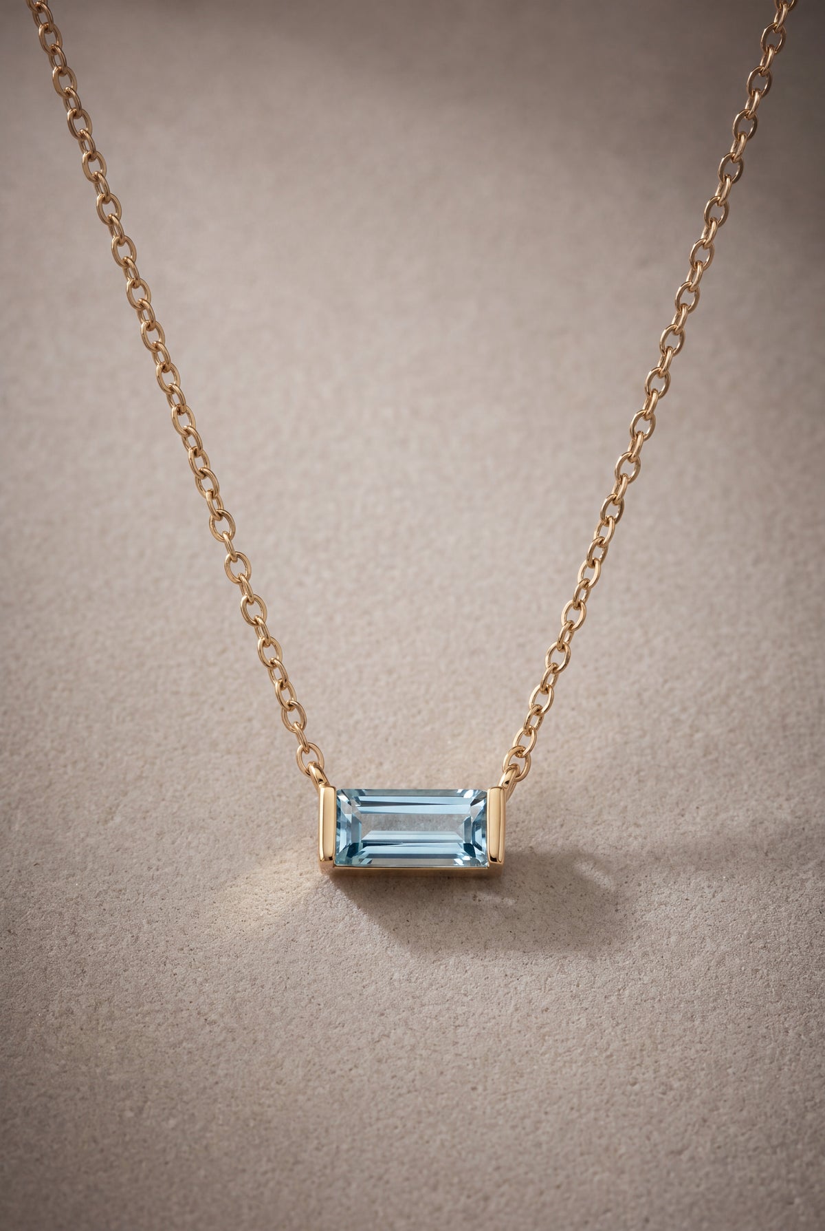 Baguette Birthstone Necklace – product detail