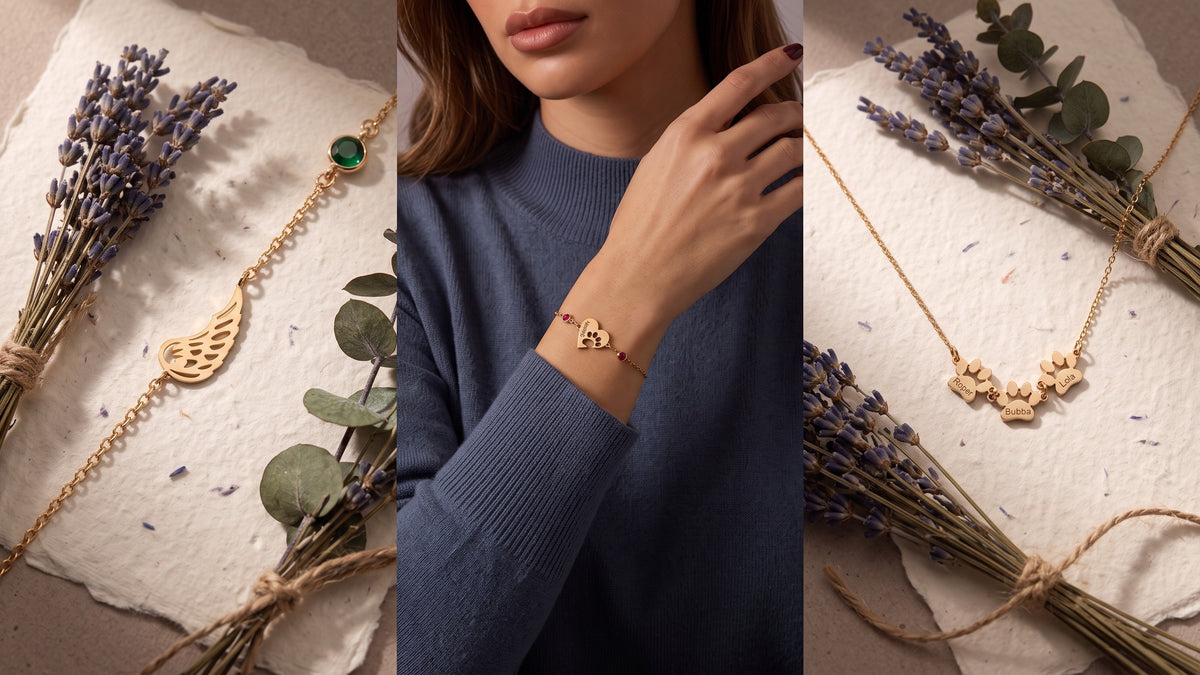 Memorial Gifts – three of our pieces styled and worn