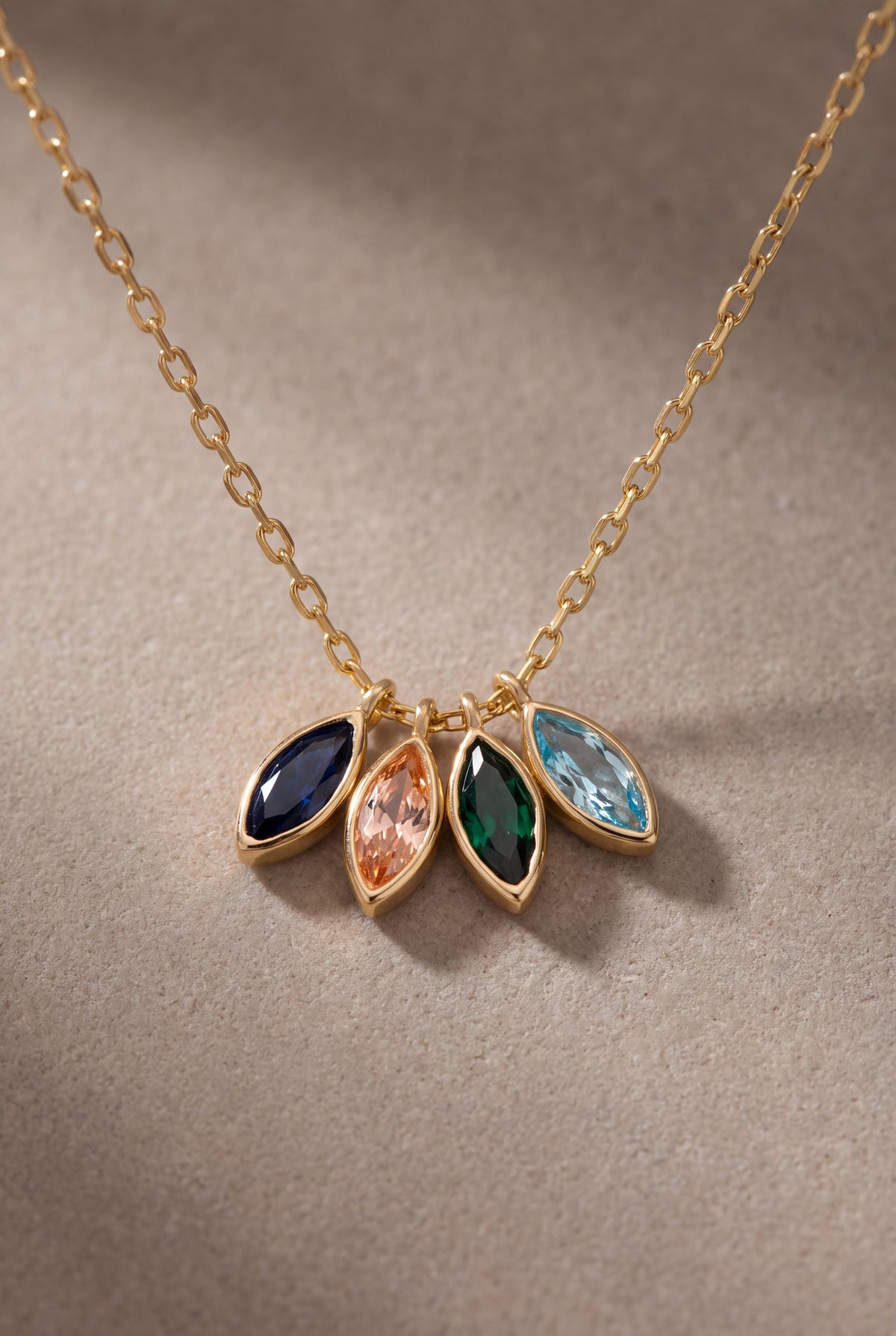 Marquise Birthstone Drop Necklace – product detail
