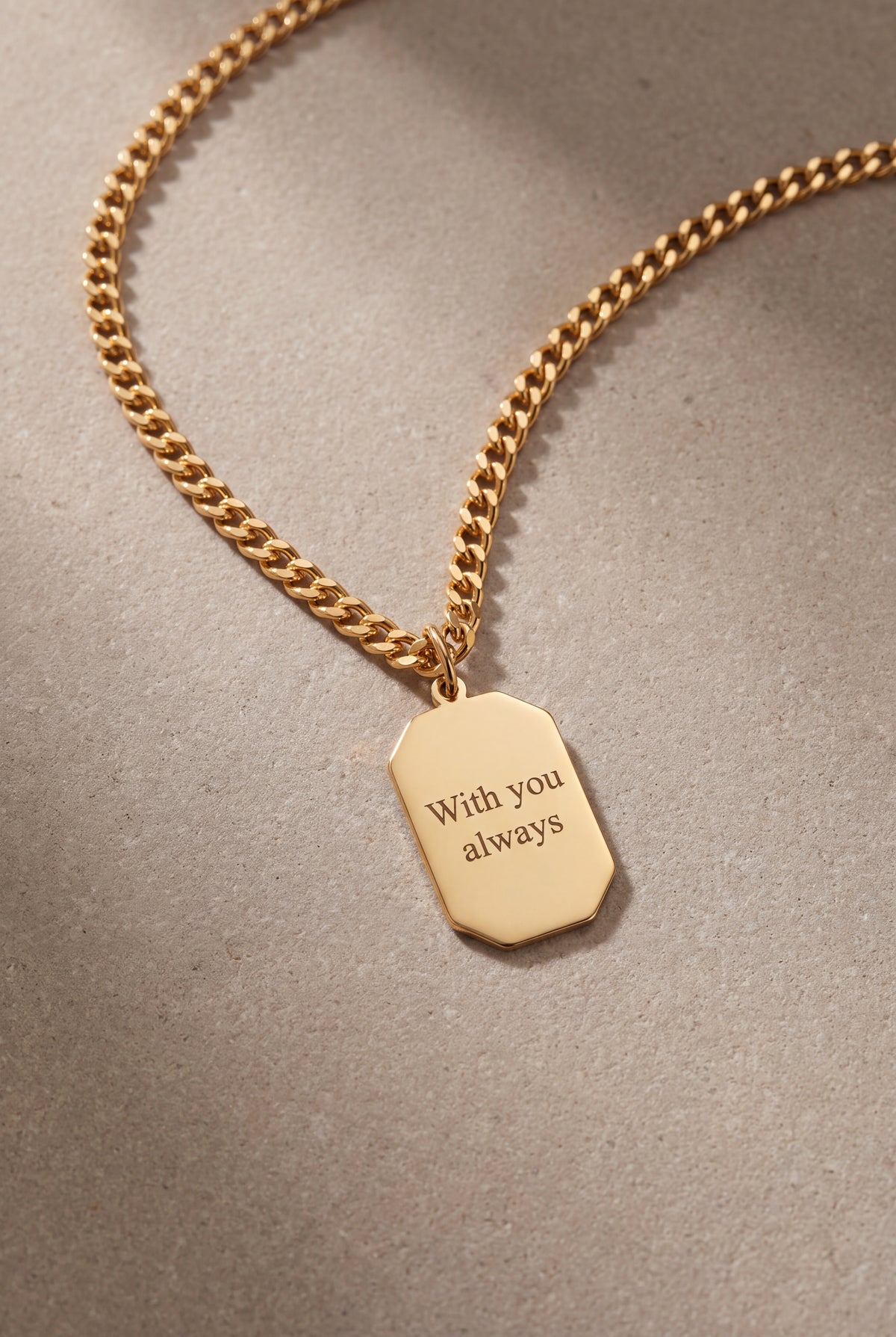 Men's Engraved Dog Tag Necklace – product detail