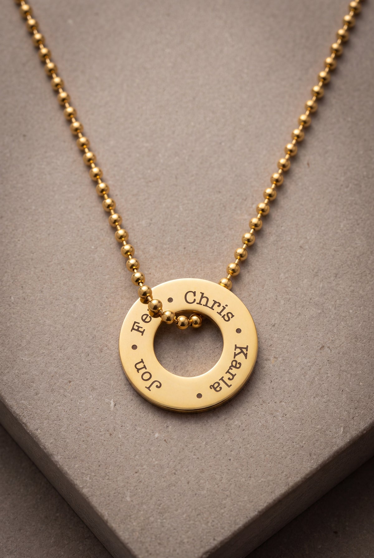 Men's Engraved Washer Necklace – product detail