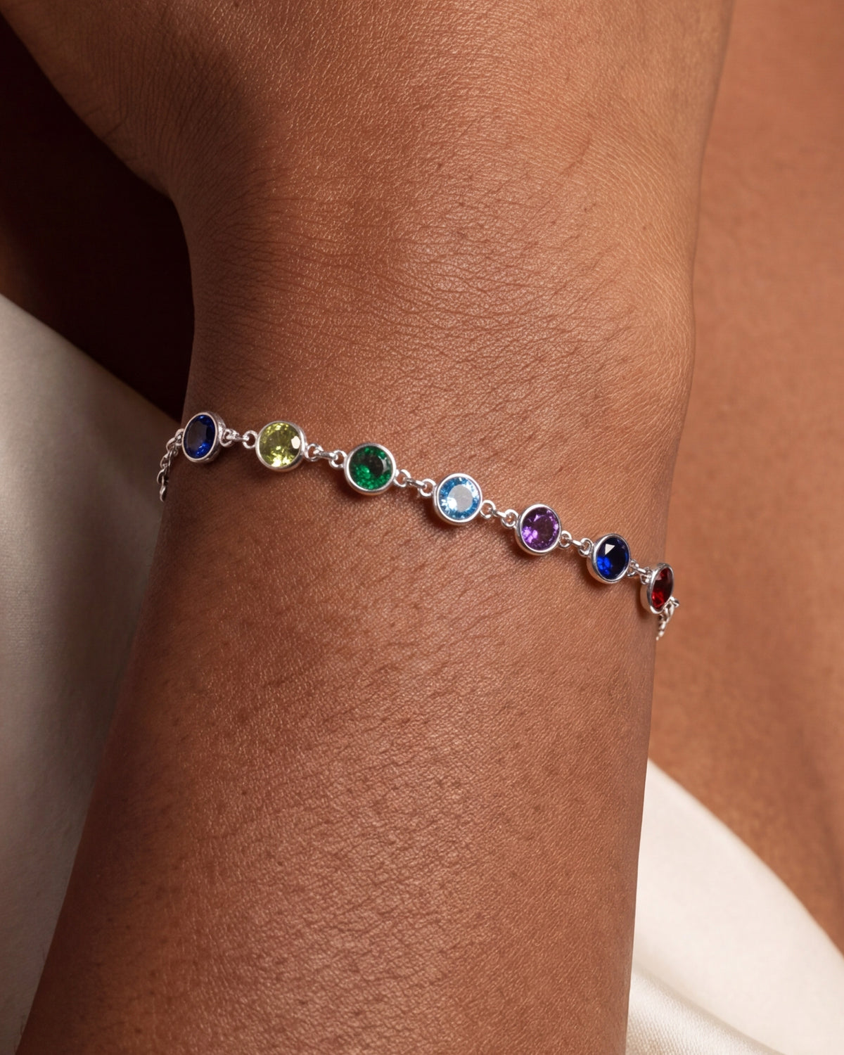 Multicolor Stone Bracelet – close-up