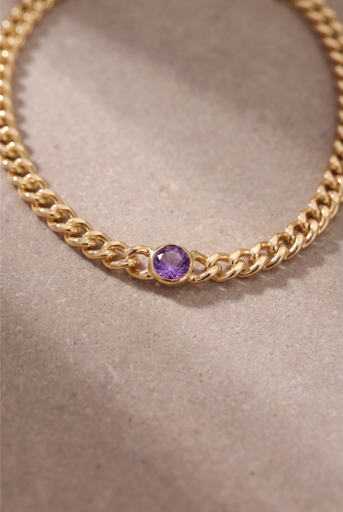 Personalized Birthstone Curb Chain Bracelet – product detail