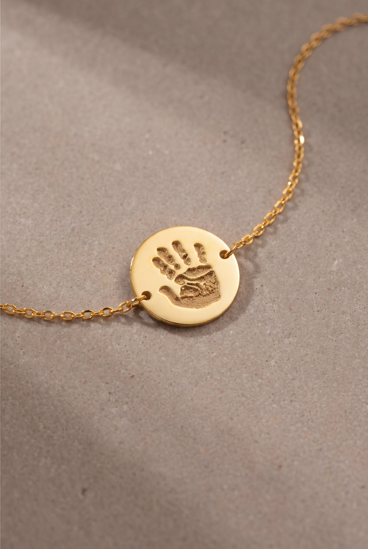 Personalized Handprint Disc Bracelet – product detail