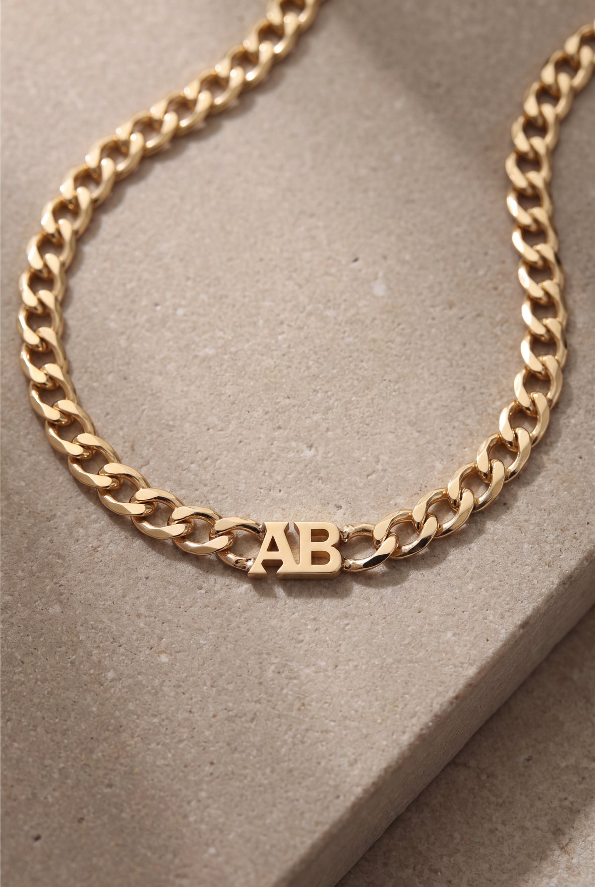 Personalized Initial Curb Chain Bracelet – product detail