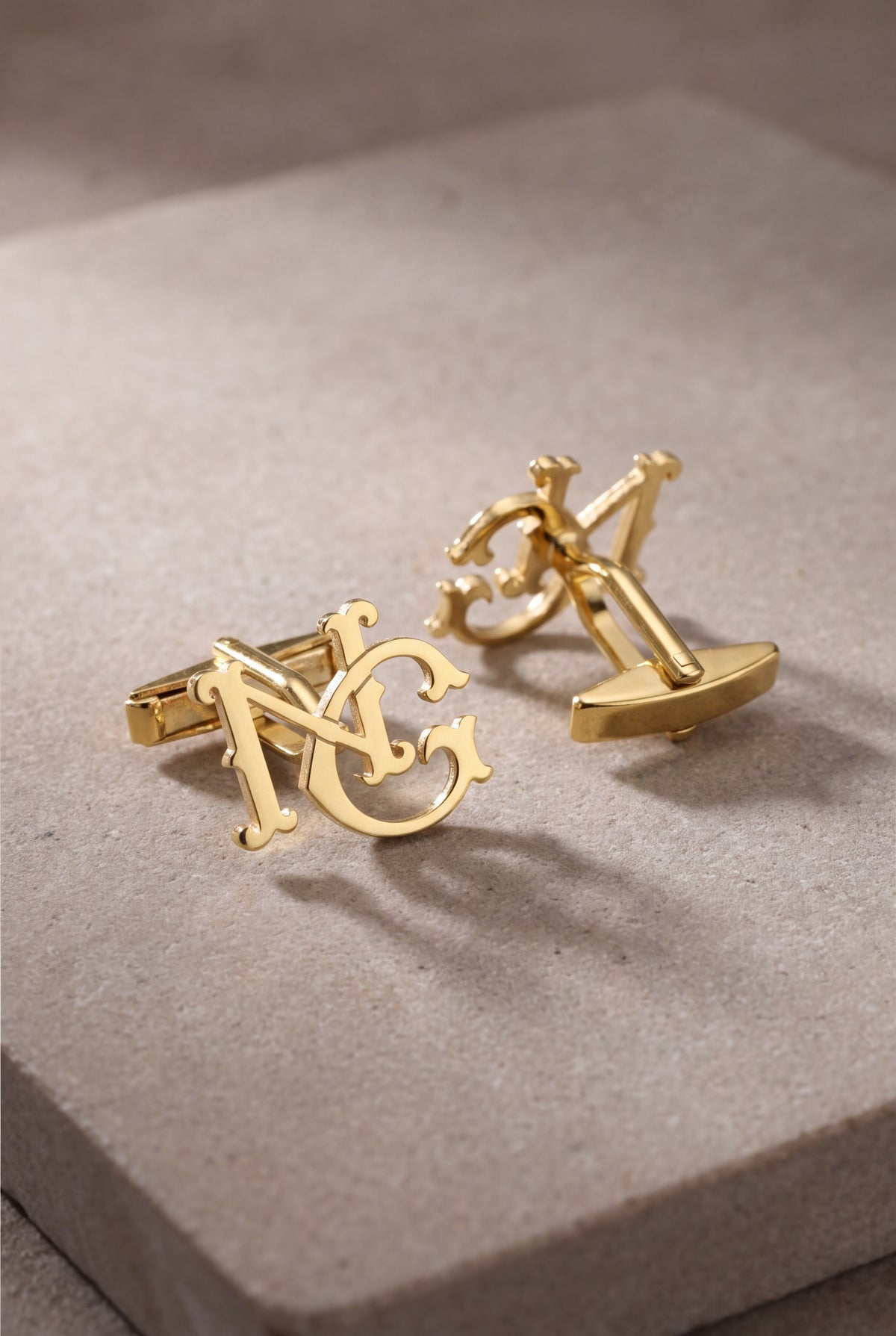 Personalized Interlaced Monogram Cufflinks – product detail