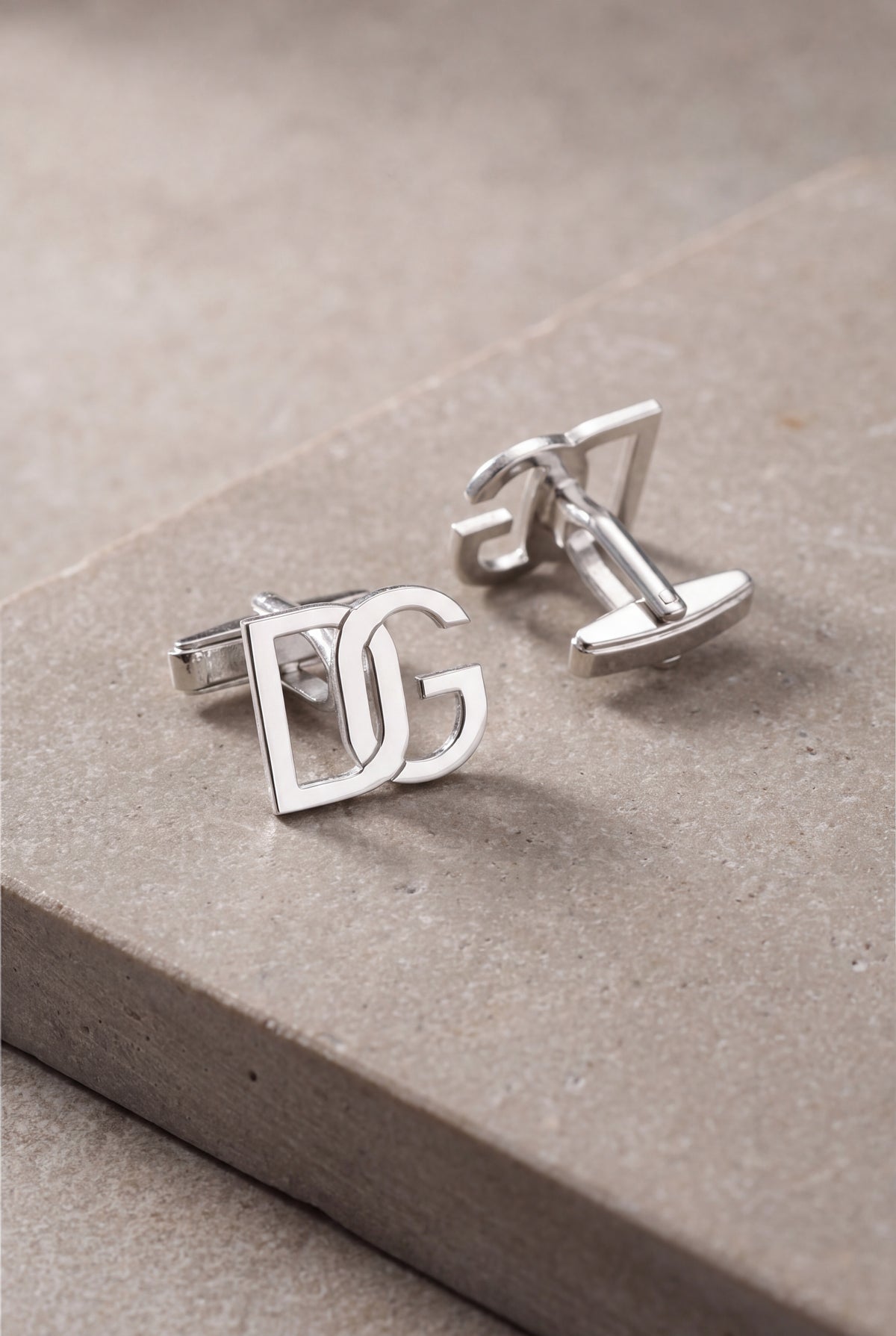 Personalized Outline Block Initial Cufflinks – product detail