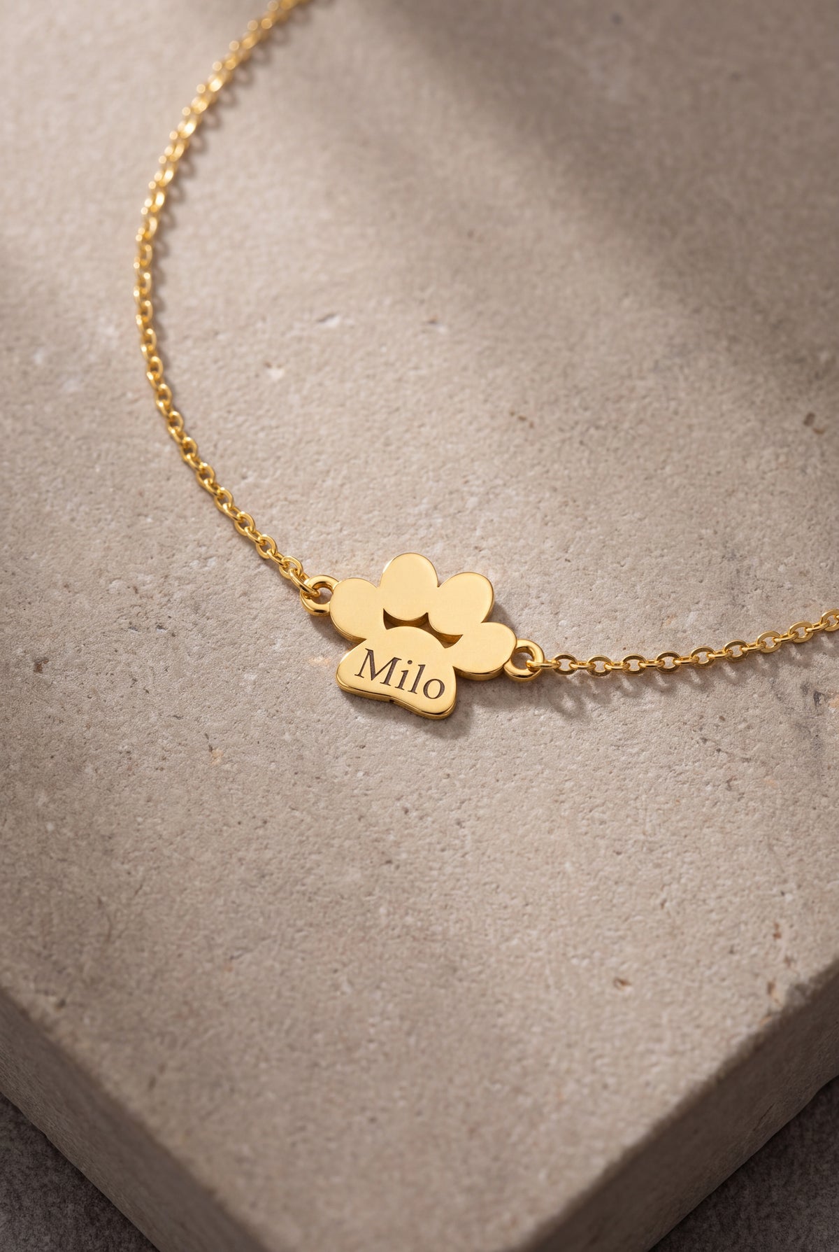 Personalized Pet Paw Name Anklet – product detail