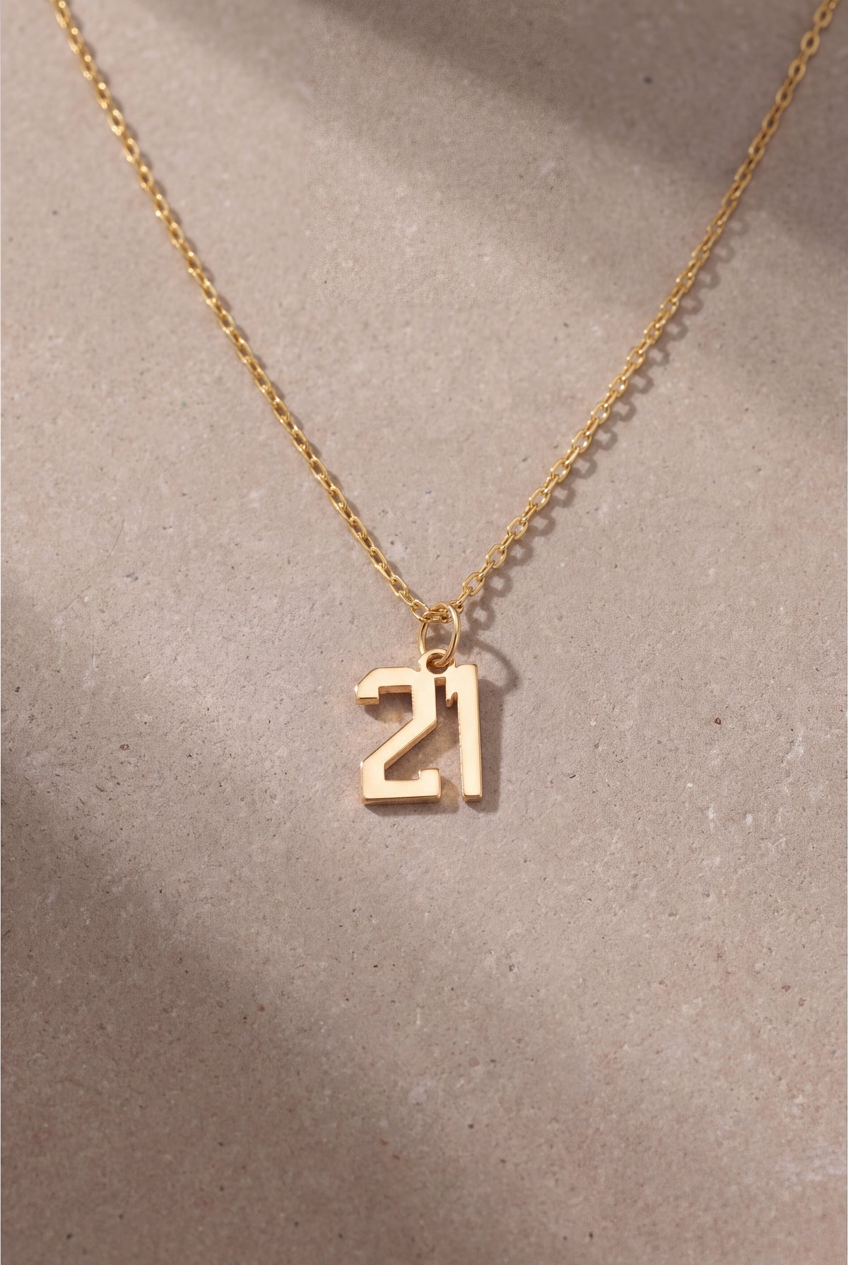 Personalized Varsity Number Necklace – product detail