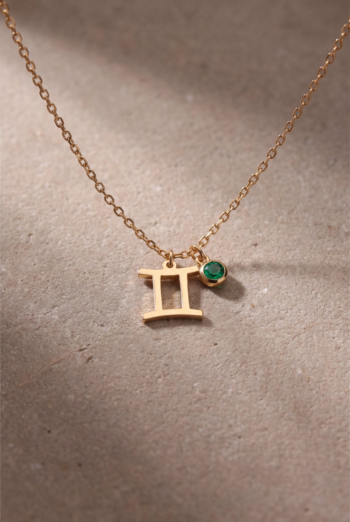 Personalized Zodiac Symbol & Birthstone Necklace – product detail
