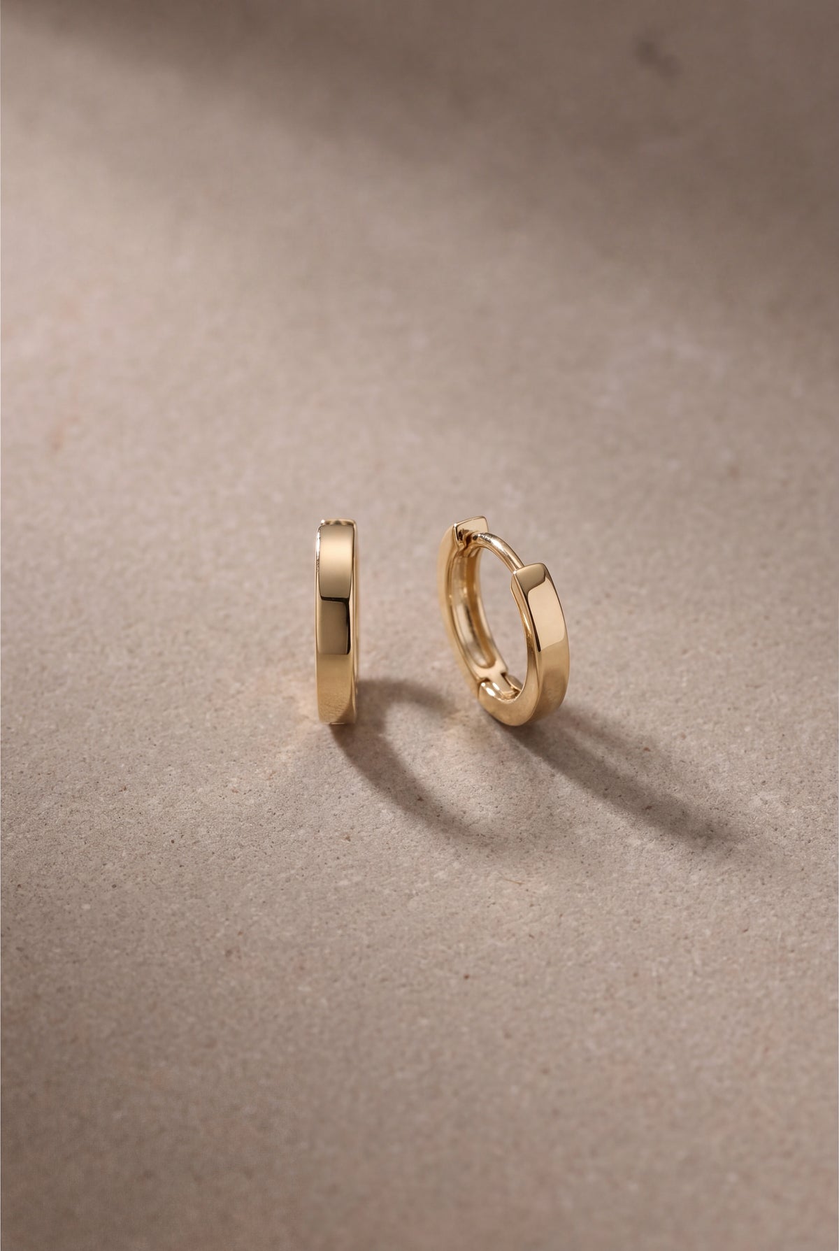 Small Plain Huggie Hoop Earrings – product detail