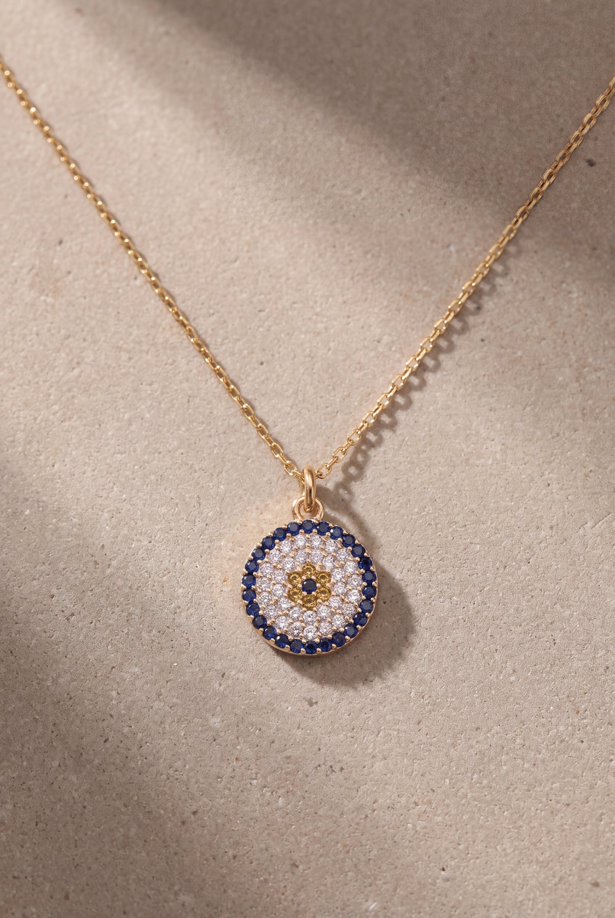 Stone-Set Evil Eye Necklace – product detail