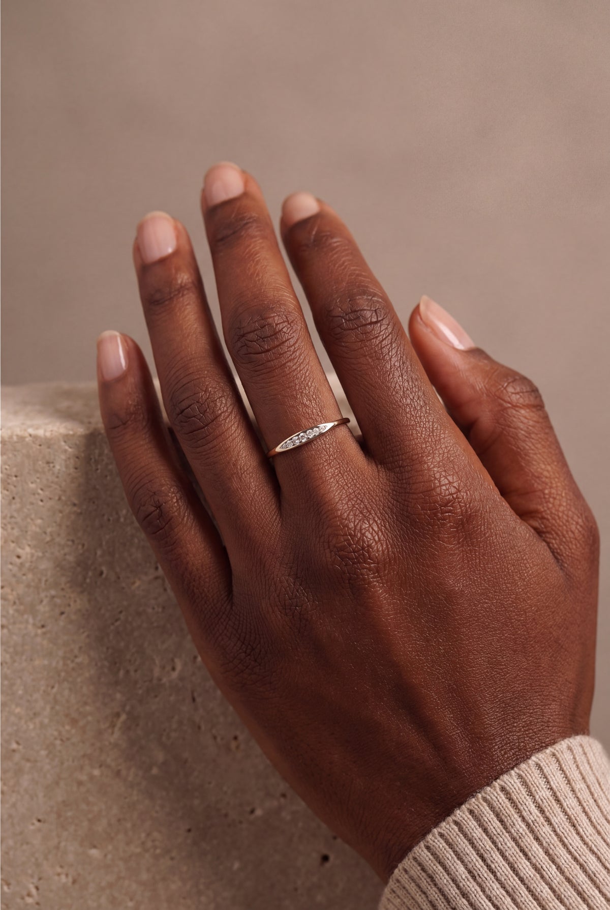 Stone-Set Marquise Ring – on model