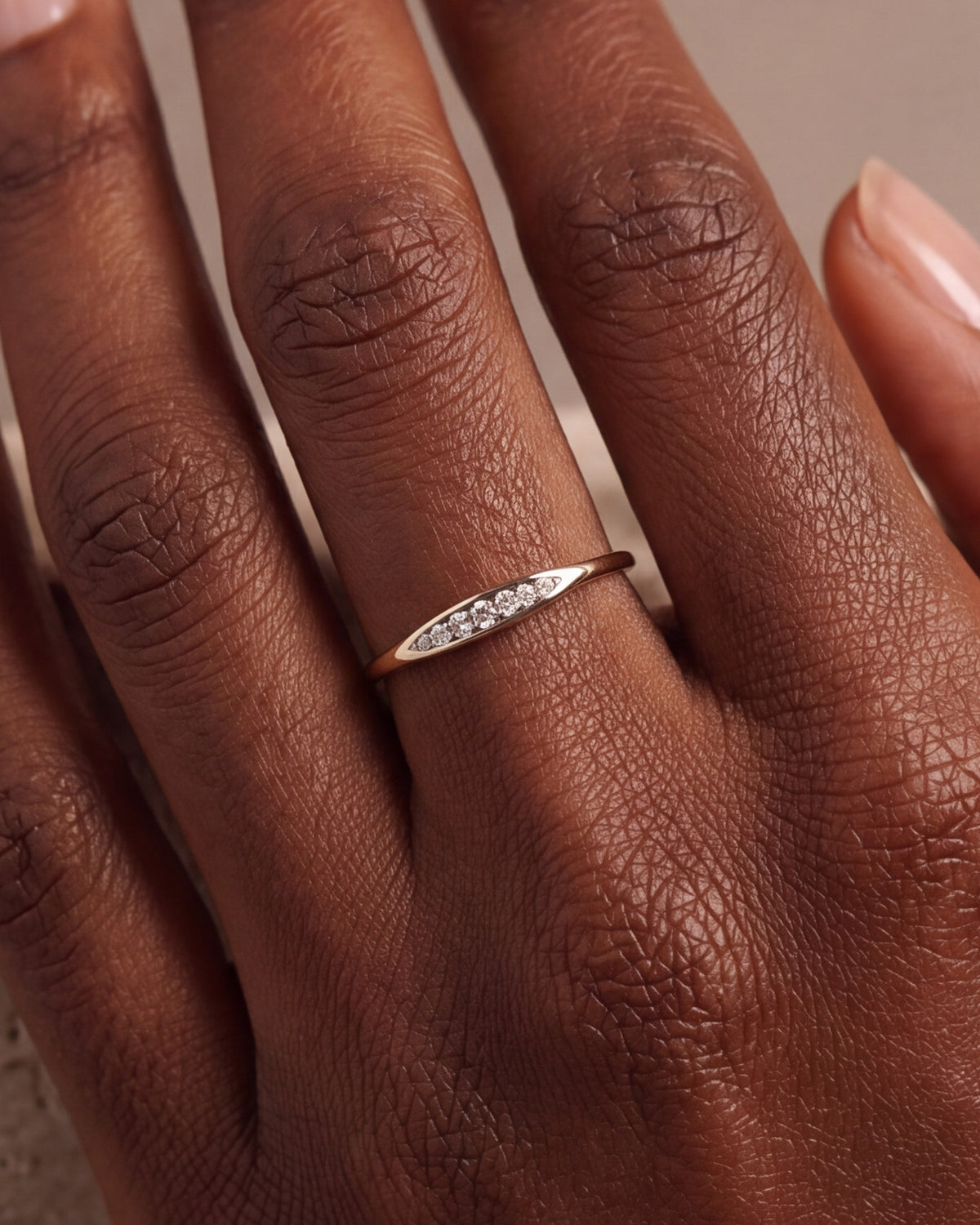 Stone-Set Marquise Ring – close-up