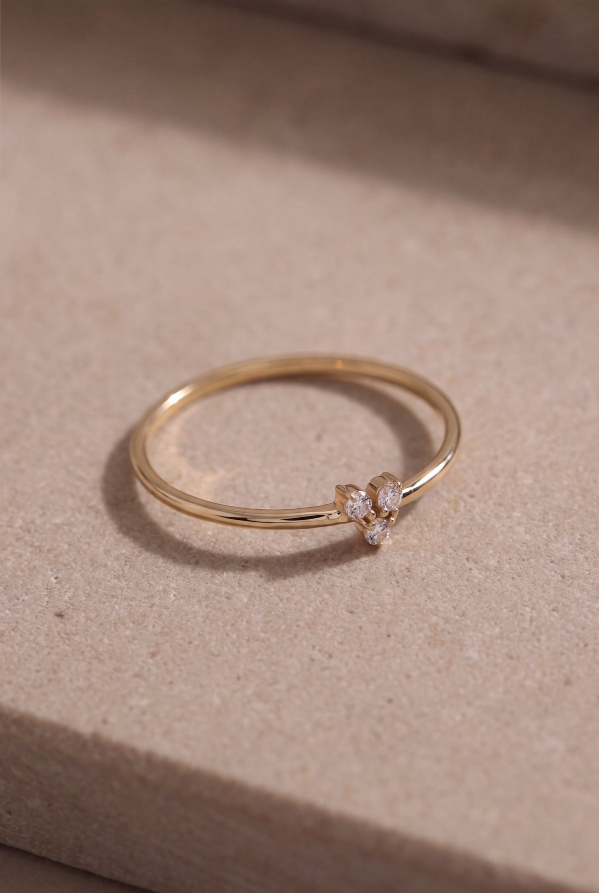 Three Stone Cluster Ring – product detail