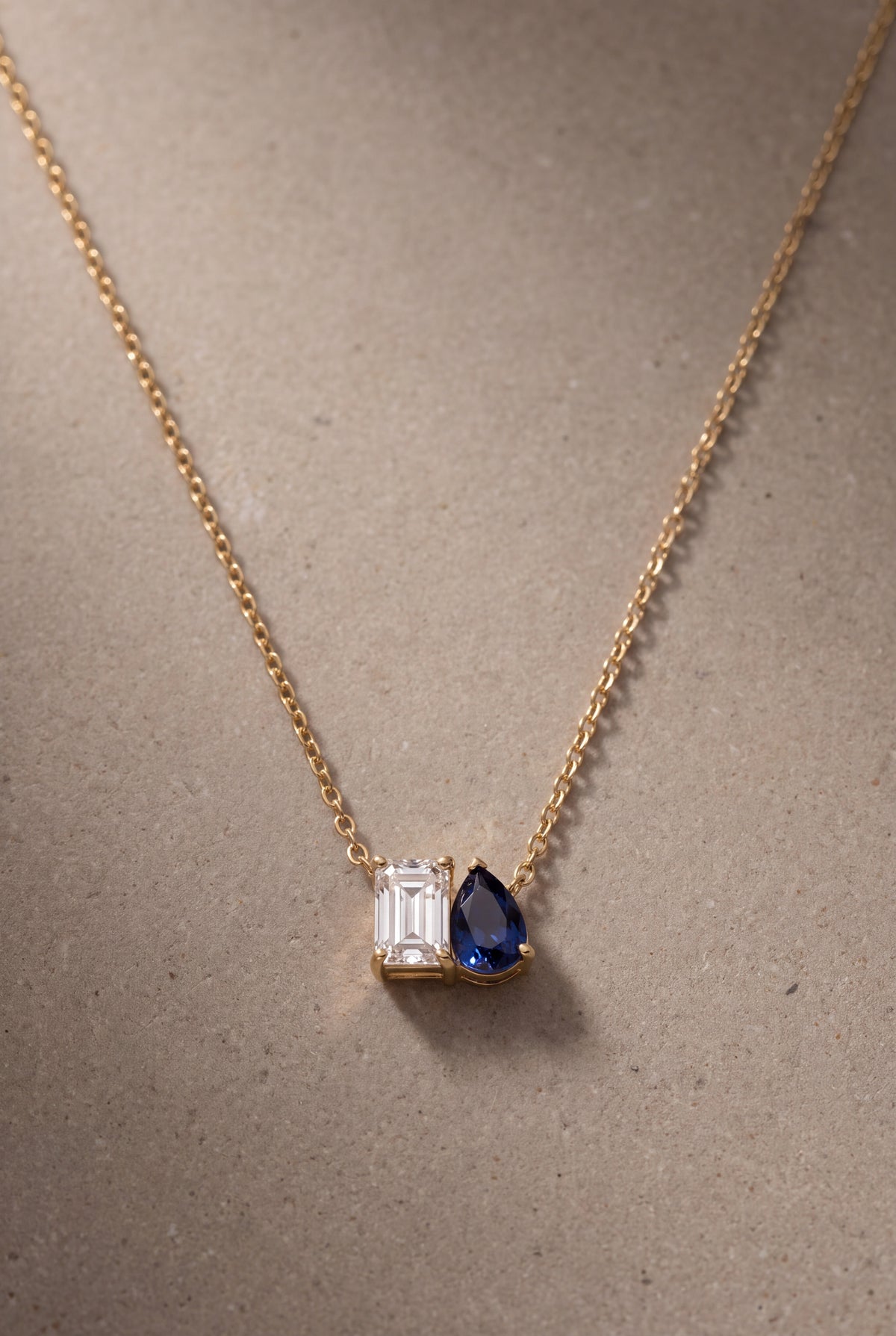 Toi et Moi Birthstone Necklace – product detail