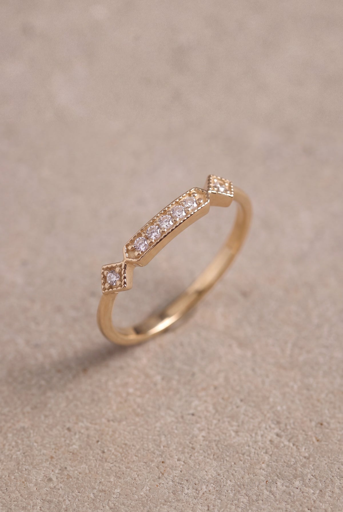 Art Deco Stone Bar Ring – product detail