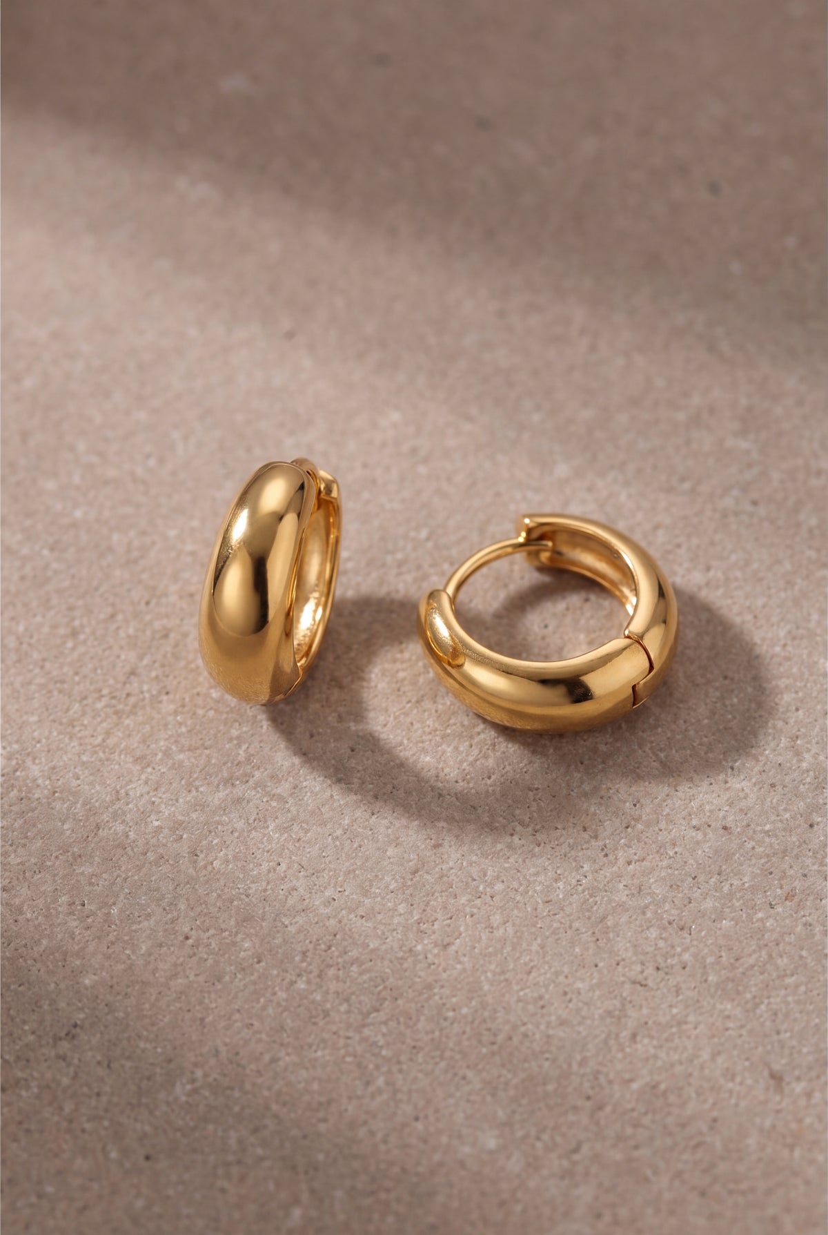Chunky Dome Huggie Hoop Earrings – product detail