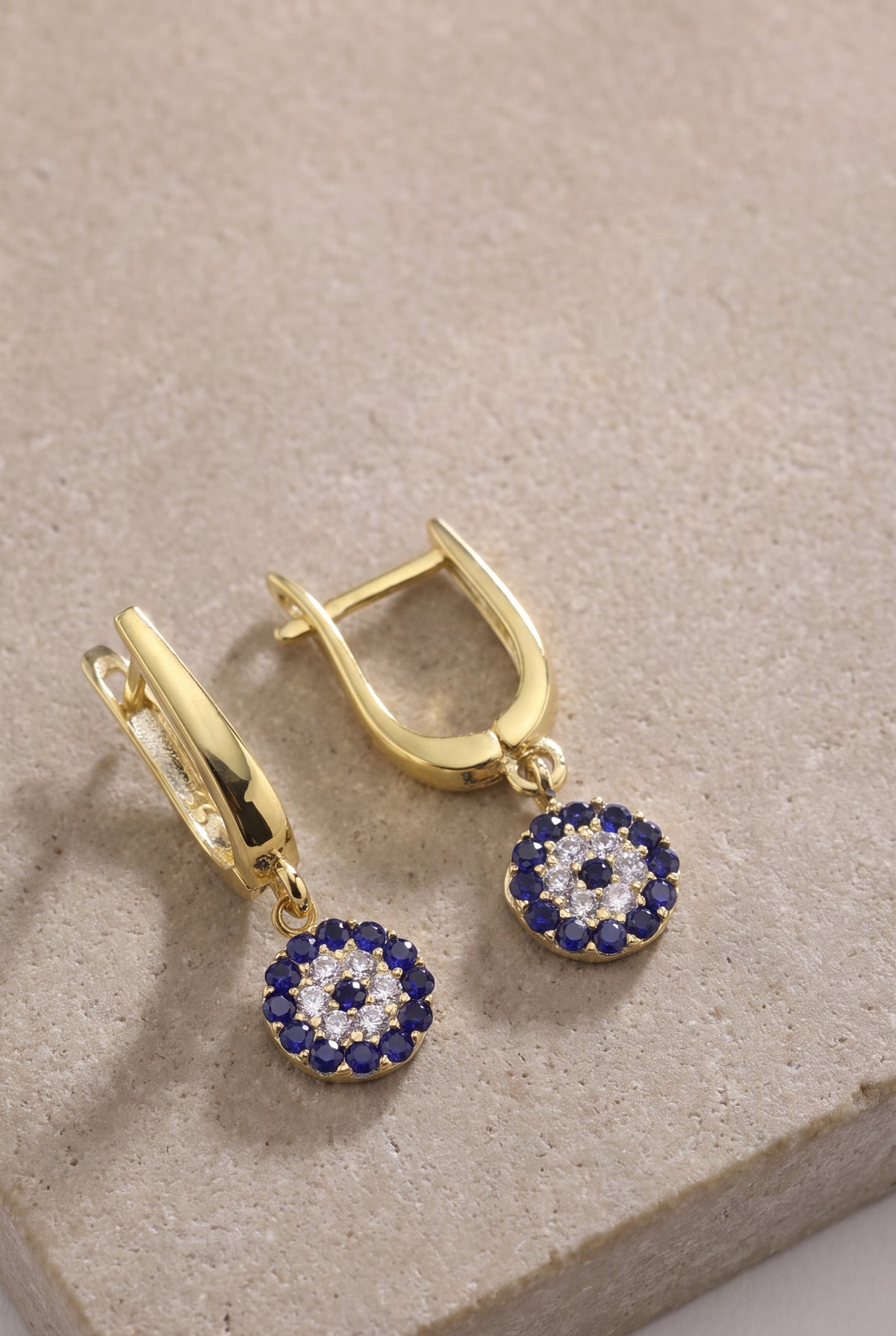 Evil Eye Drop Hoop Earrings – product detail