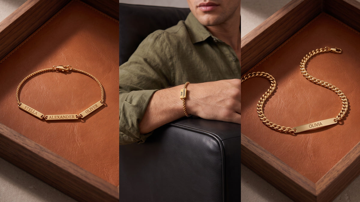 Men's Bracelets – three of our pieces styled and worn