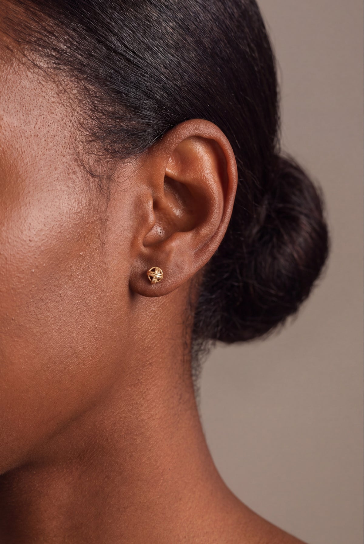 Love Knot Stud Earrings – on model