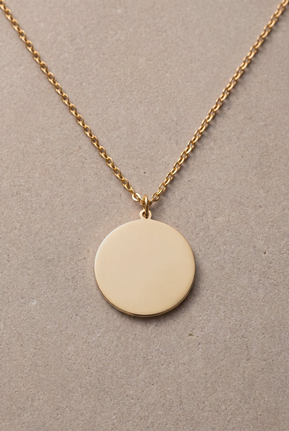 Men's Engraved Photo Disc Necklace – blank disc: upload your photo to see it engraved here