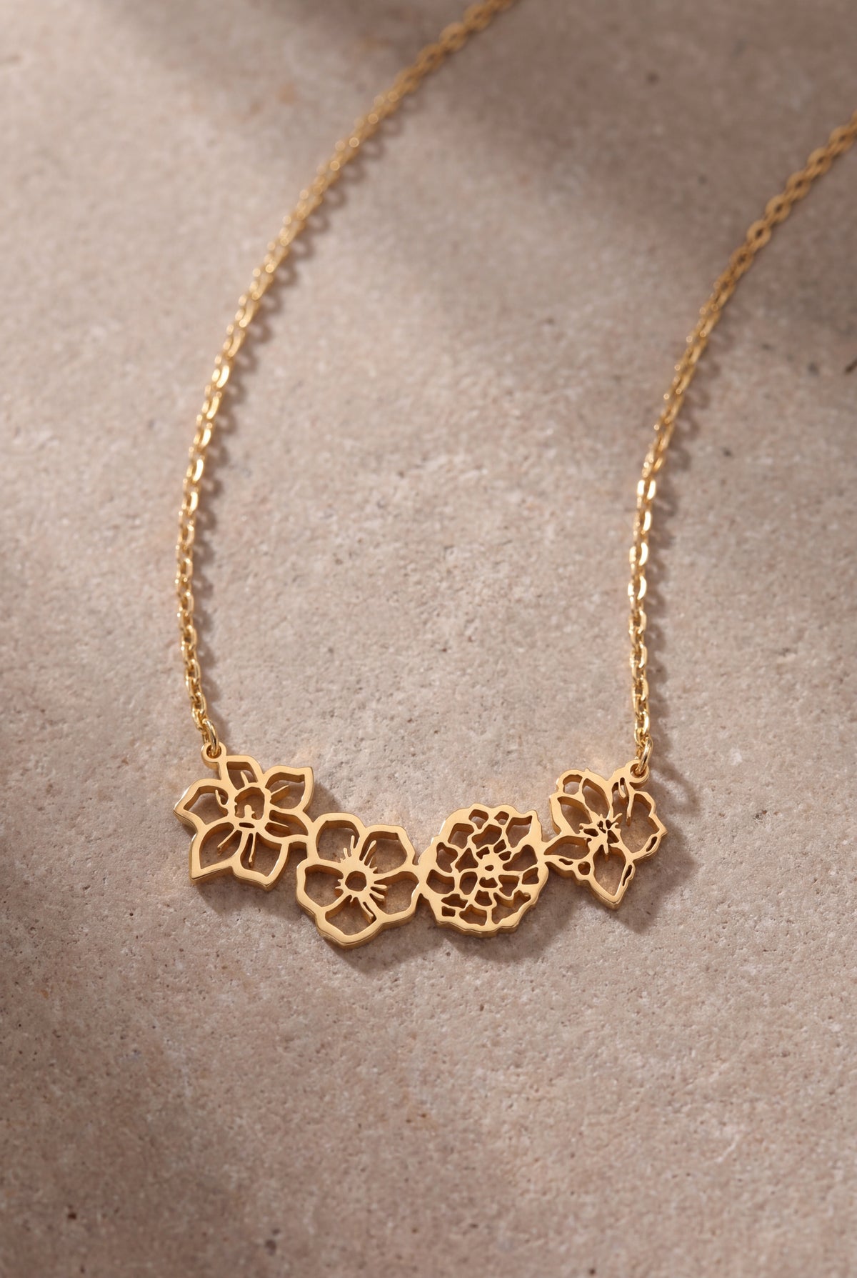 Personalized Birth Flower Bar Necklace – product detail