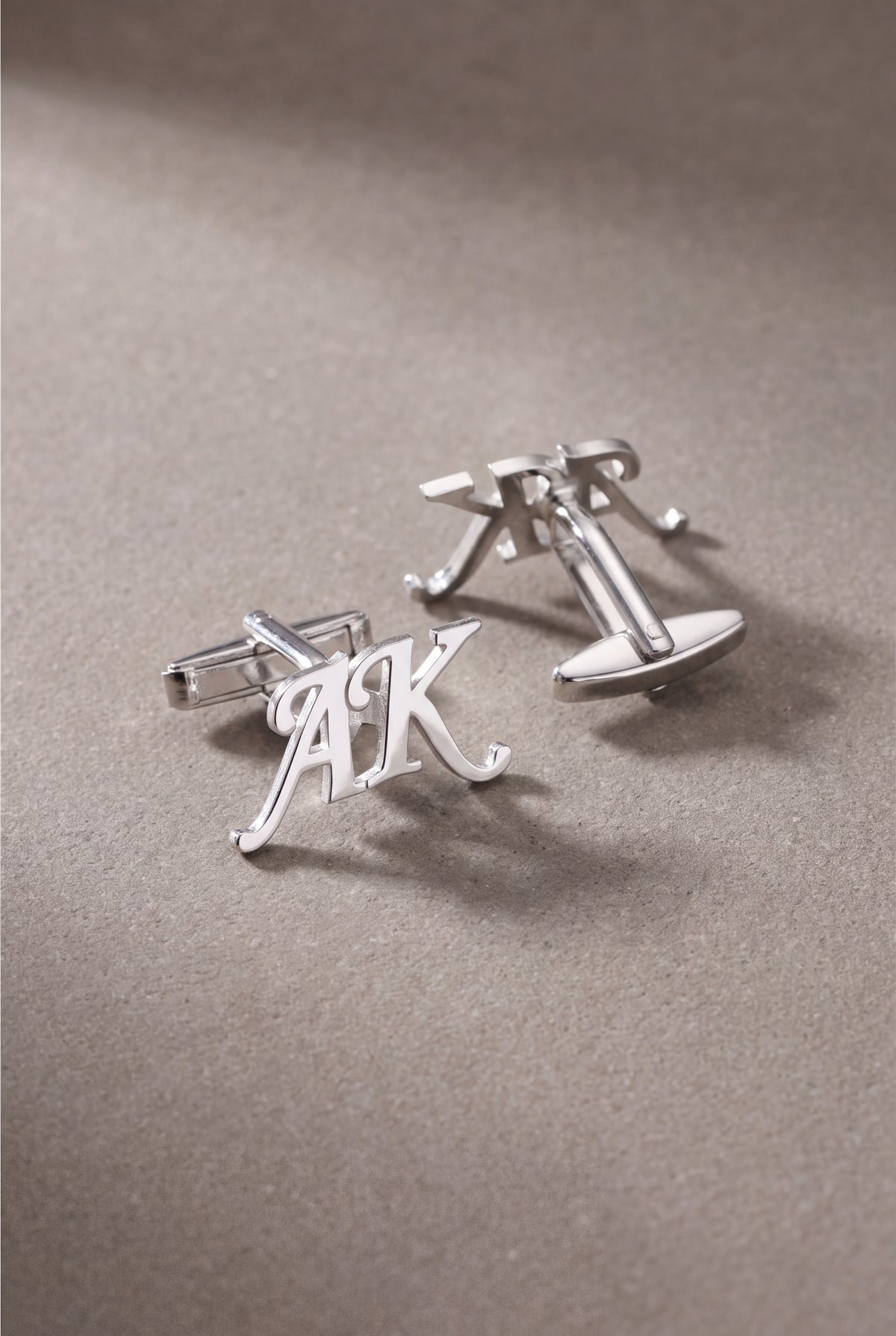 Personalized Calligraphy Initial Cufflinks – product detail