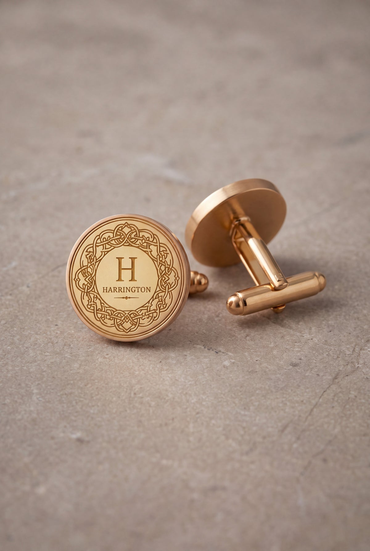 Personalized Celtic Knot Initial & Surname Cufflinks – product detail