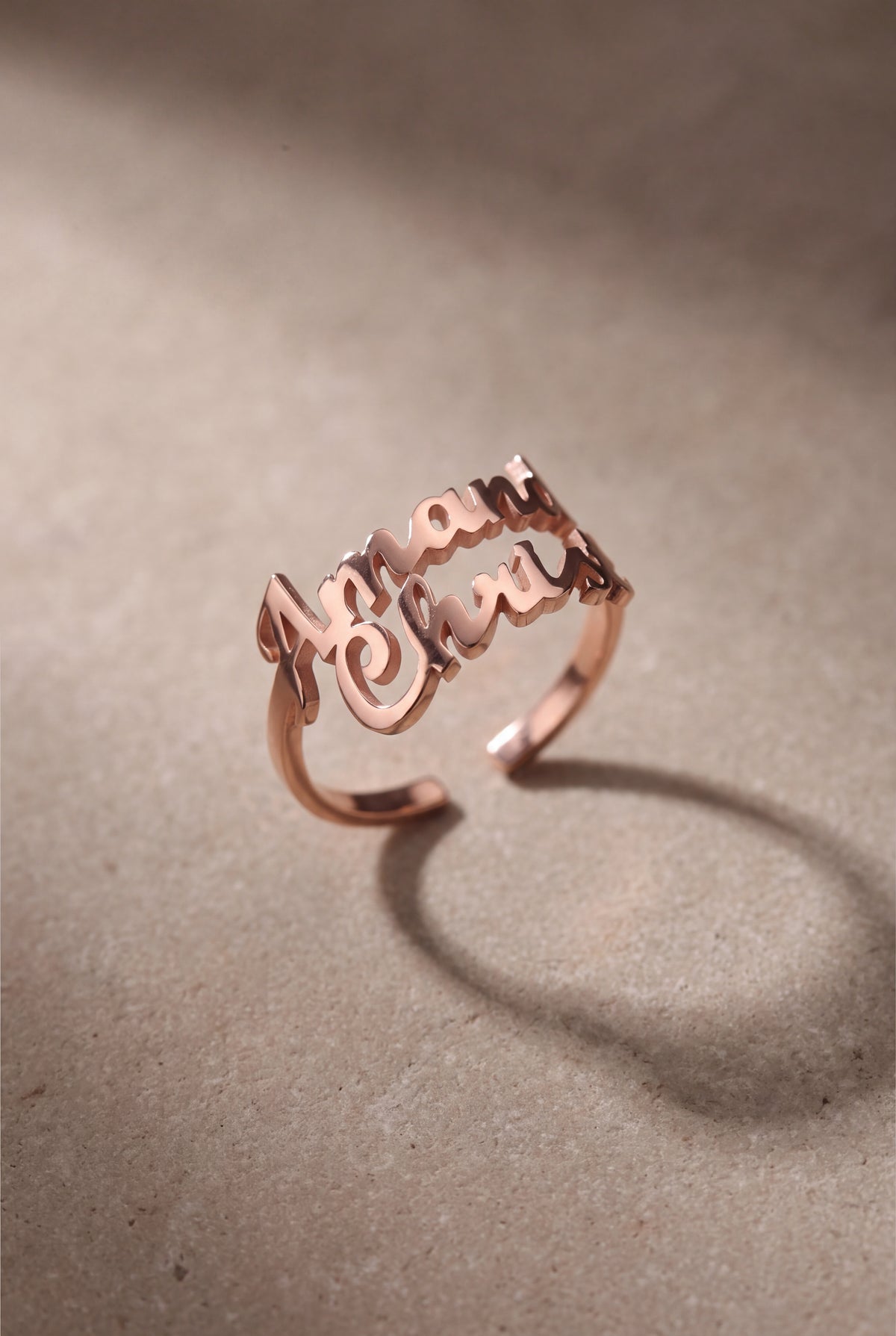 Personalized Double Name Ring – product detail