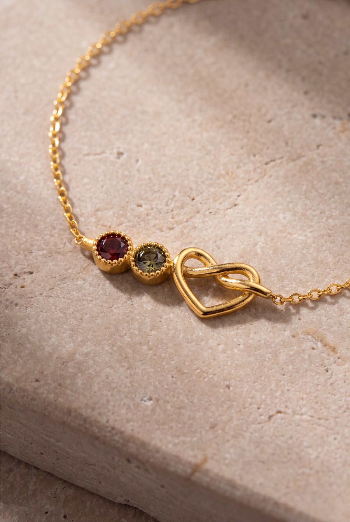 Personalized Infinity Heart Birthstone Bracelet – product detail