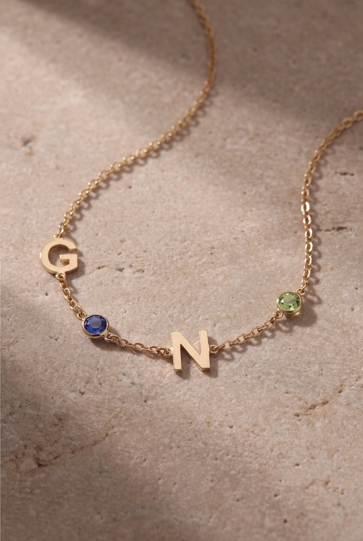 Personalized Initial & Birthstone Bracelet – product detail