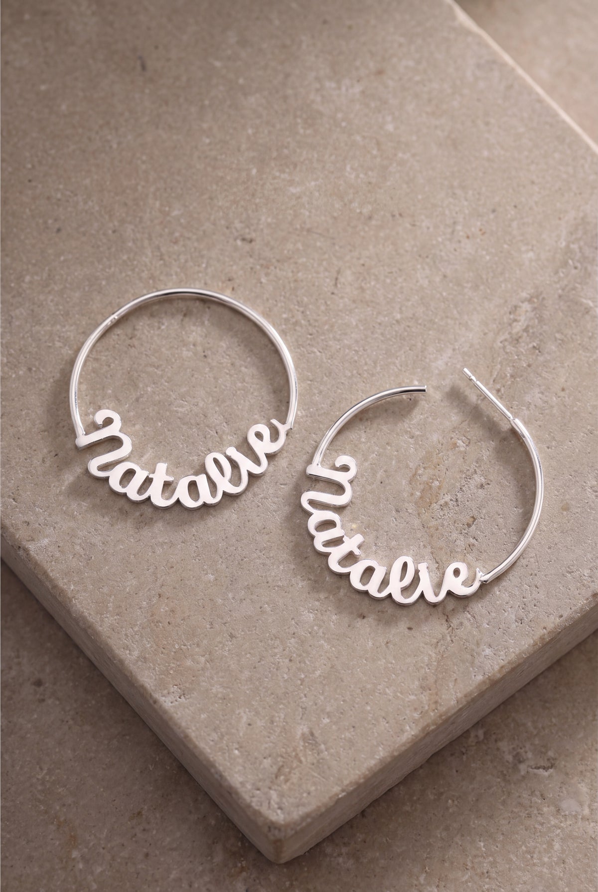 Personalized Name Hoop Earrings – product detail