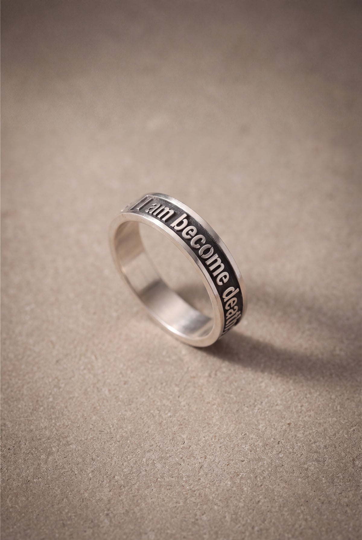 Personalized Raised Text Band Ring – product detail