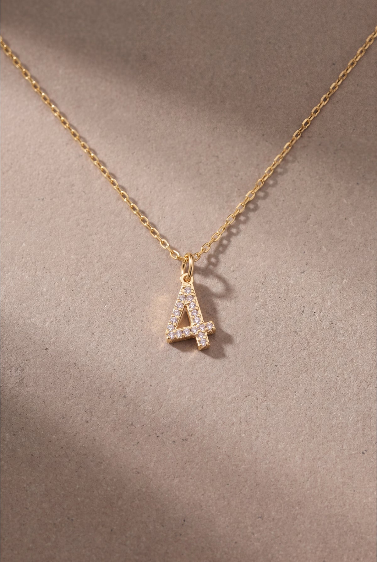 Personalized Stone-Set Number Necklace – product detail