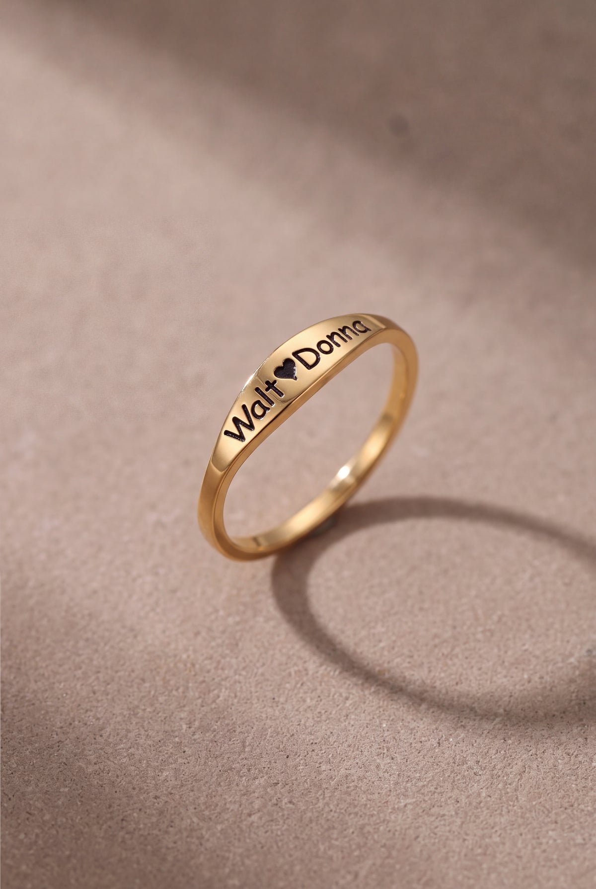 Personalized Two Names & Heart Ring – product detail