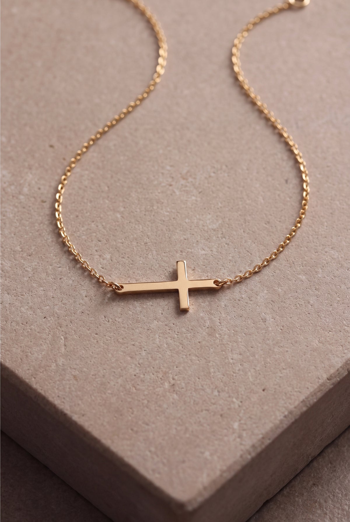 Pierced Sideways Cross Bracelet – product detail