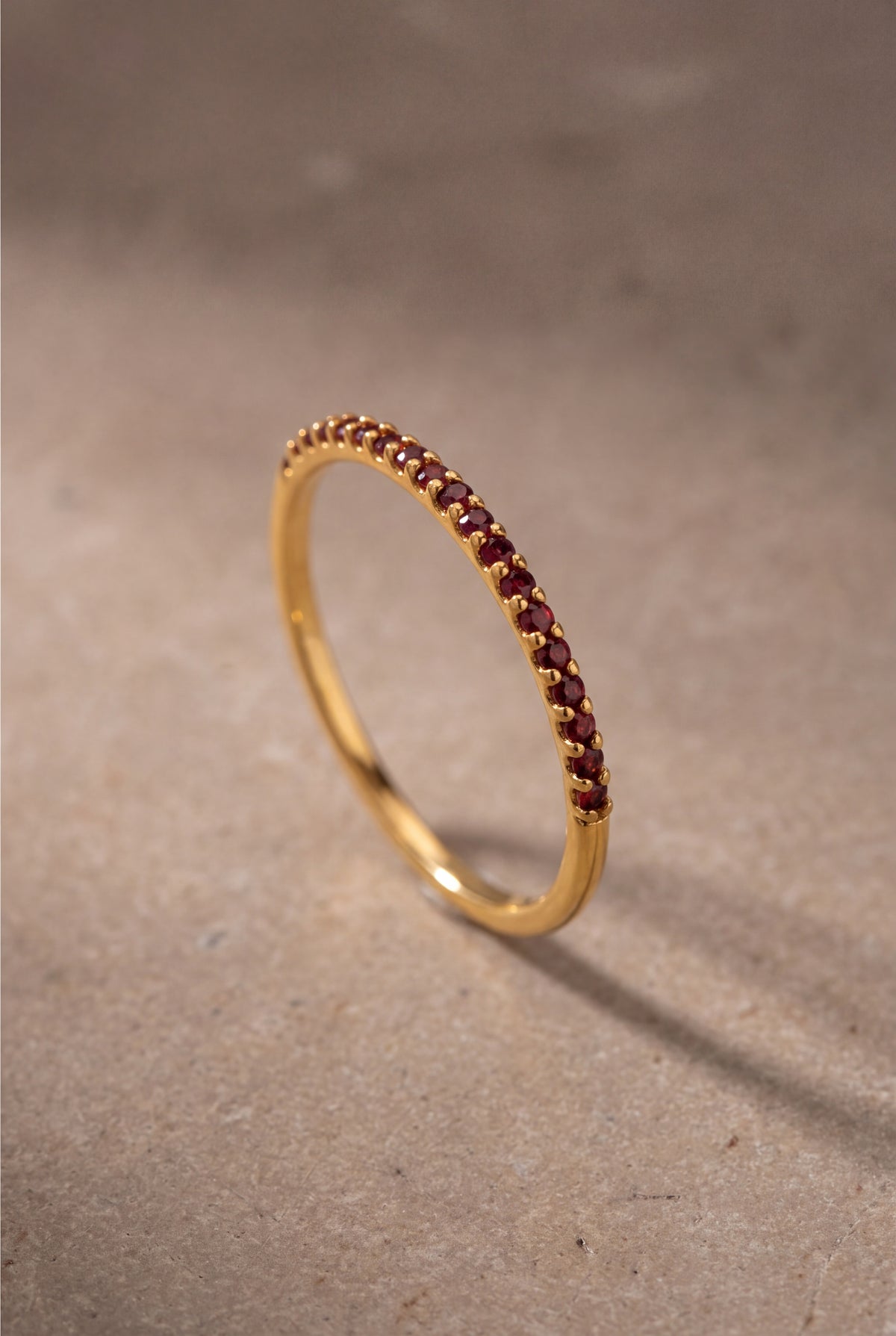 Red Stone Eternity Band Ring – product detail