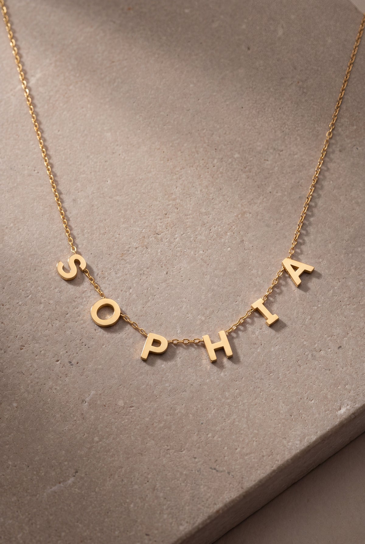 Spaced Letter Name Necklace – product detail