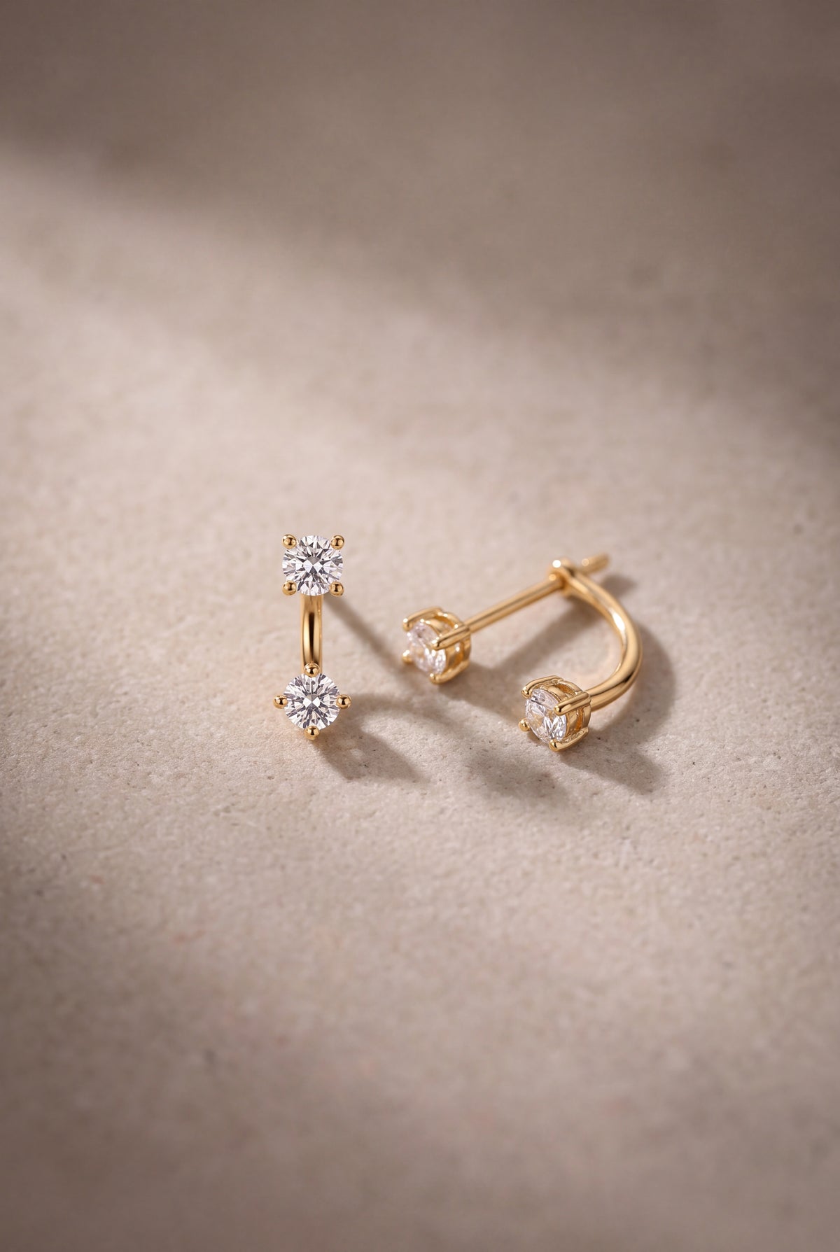 Tiny Two-Stone Stud Earrings – product detail