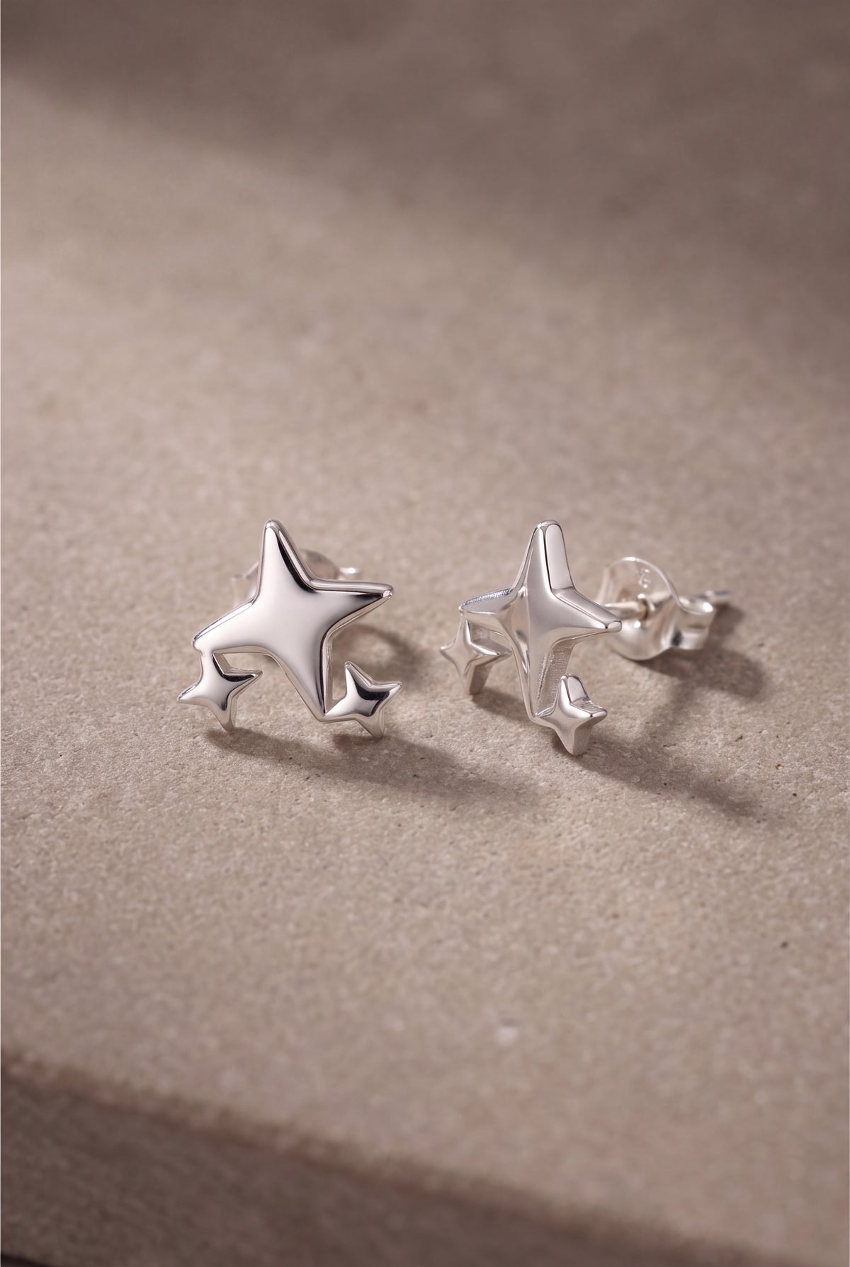 Triple Star Stud Earrings – product detail